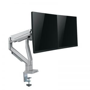 Dual Monitor Arms with Screen