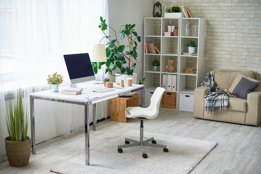 Modern home office when work from home