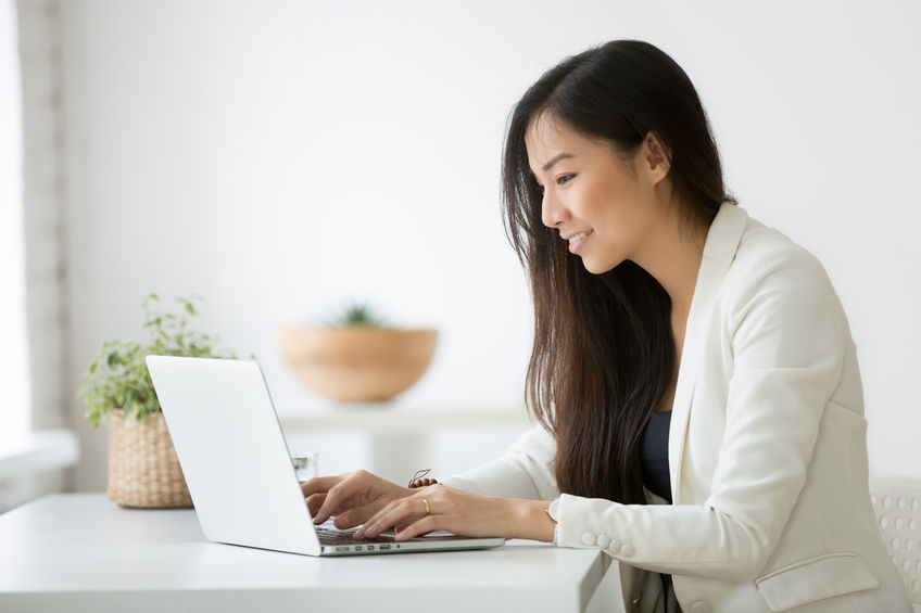 Work from home with laptop in Singapore