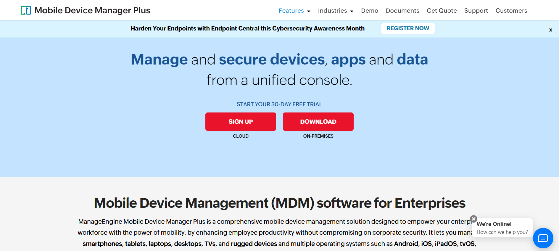 device management platforms - ManageEngine Mobile Device Manager Plus device management platforms - ManageEngine Mobile Device Manager Plus