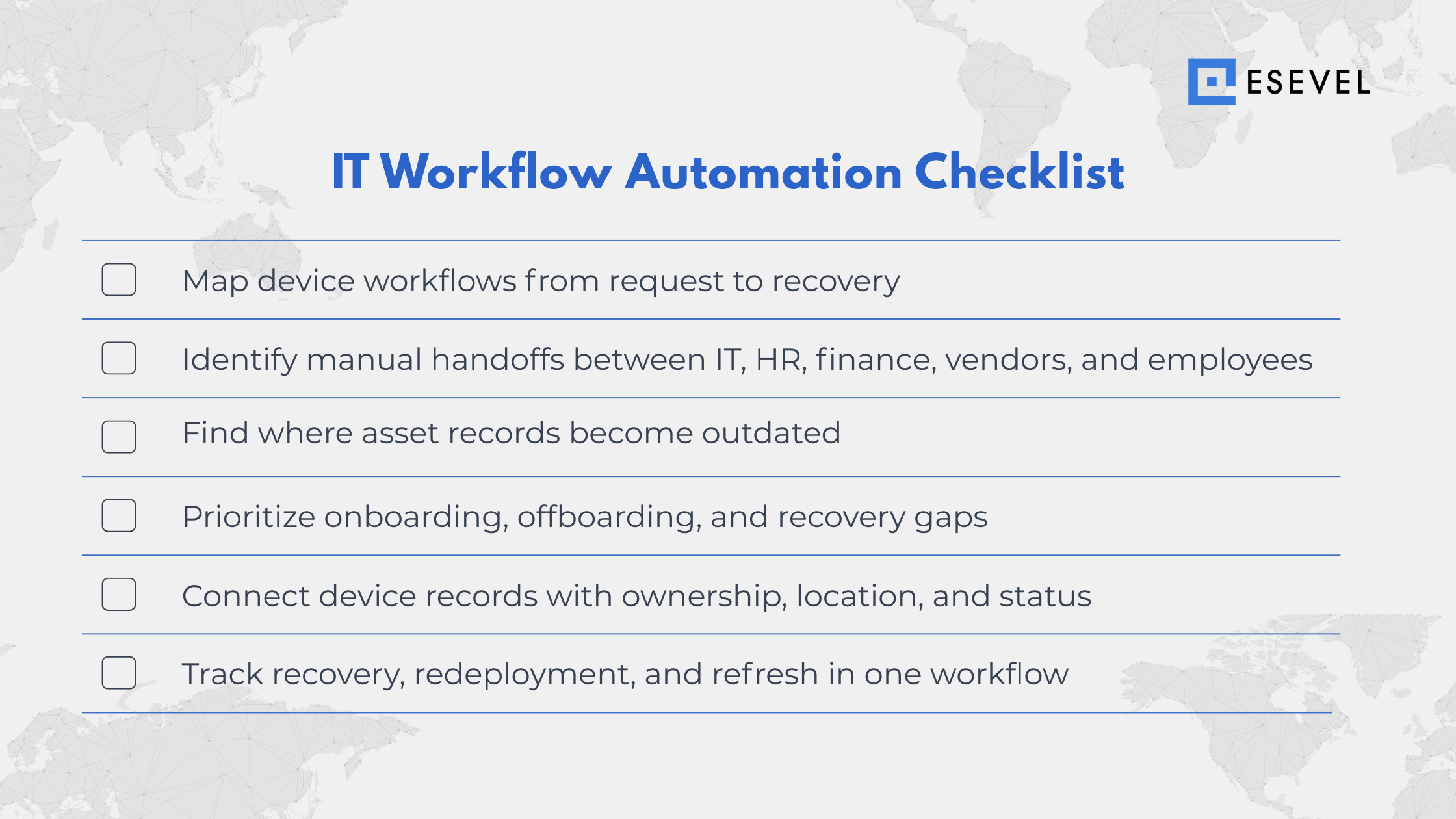 Esevel - IT workflow automation checklist Esevel - IT workflow automation checklist