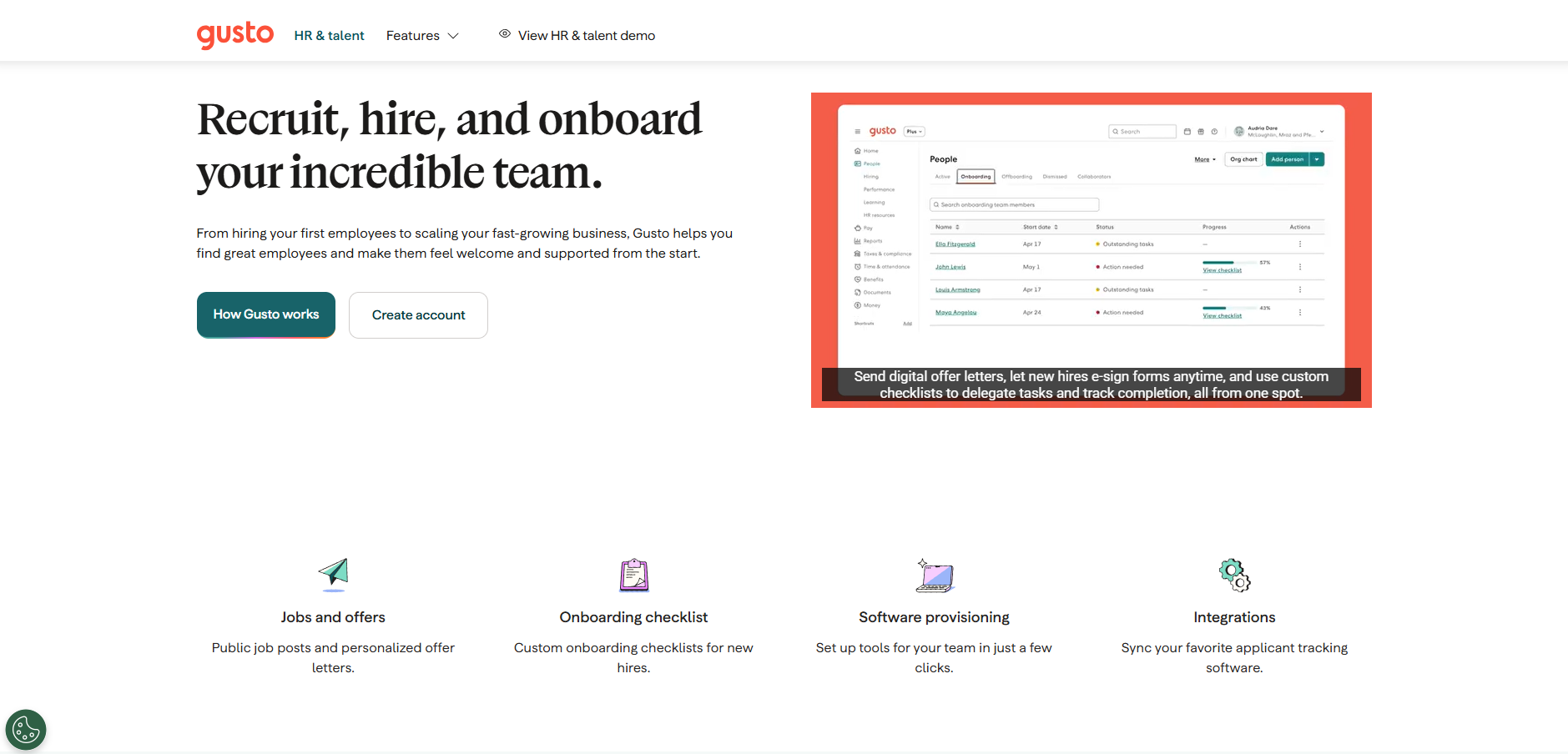 onboarding software - Gusto onboarding software - Gusto